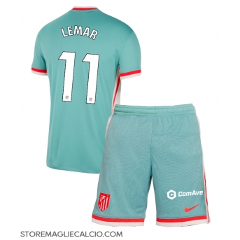 Atletico Madrid Thomas Lemar #11 Maglia Gara Trasferta Repliche 2024-25 Bambino Maniche Corte